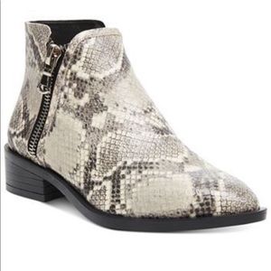 Steven by Steve Madden hickory leather booties snakeskin size 9 worn once